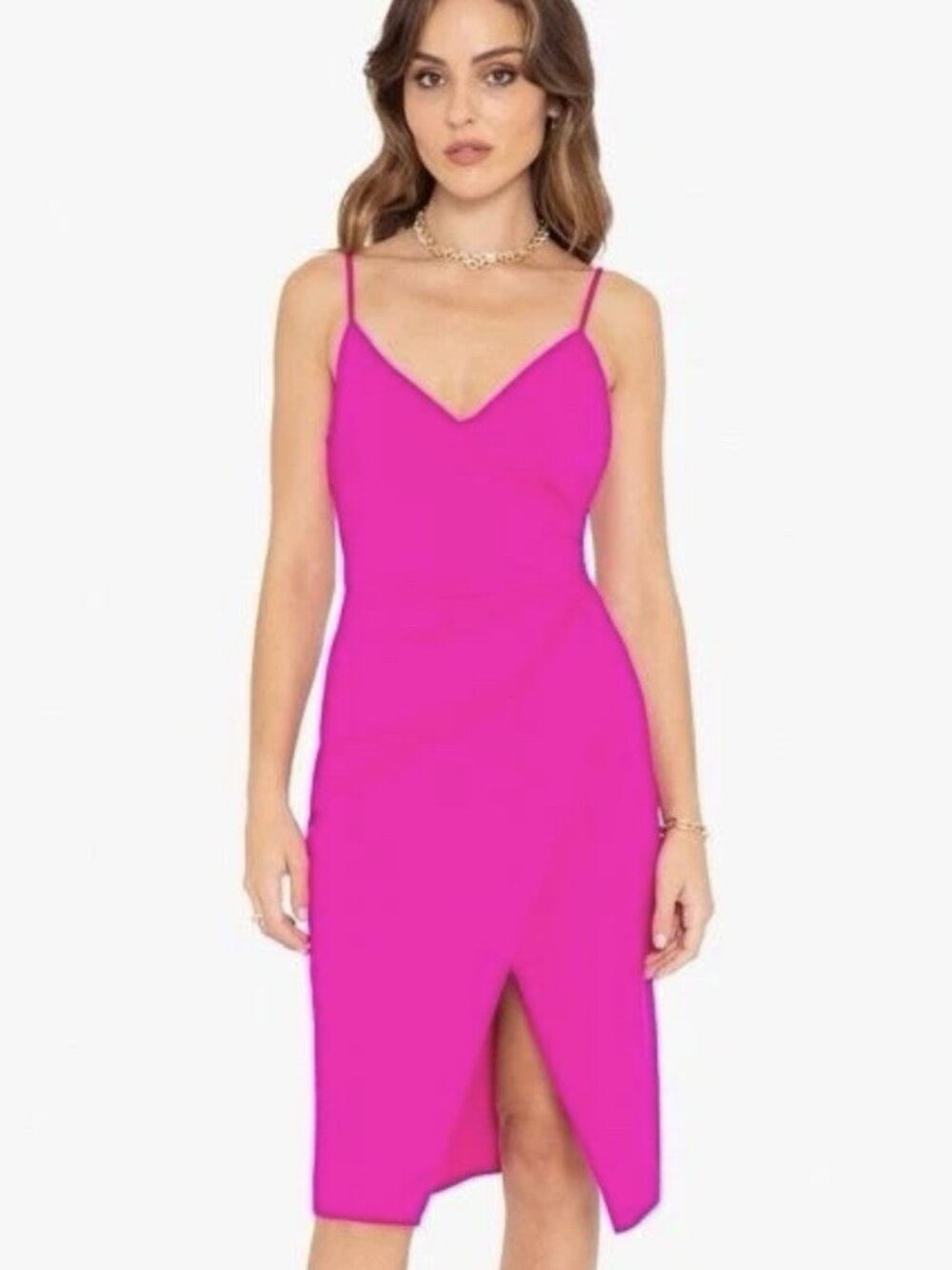 NWT Black Halo Hot Pink Dress 14 Sexy Barbie Lined Ret $345